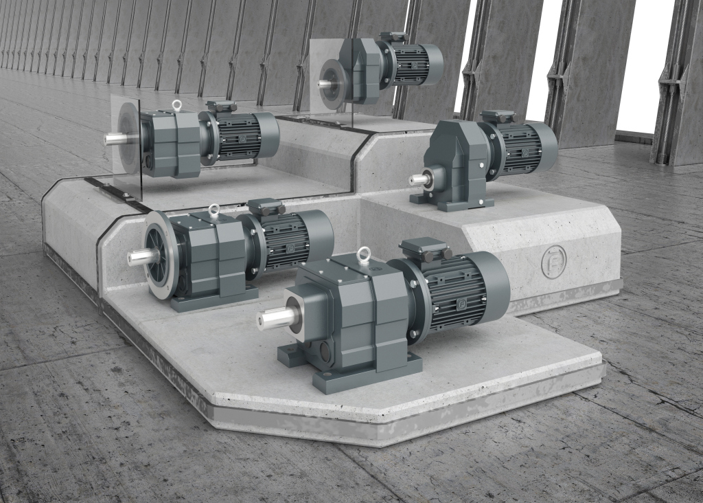 WHF helical in-line gearmotors the IRON-G Motion™ series